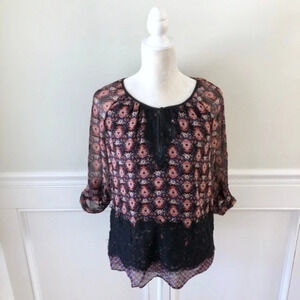 Stitch Fix Daniel Rainn Floral Lace Blouse NWT S
